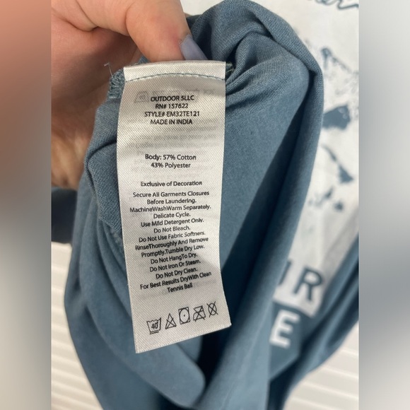 Eddie Bauer Blue “Live Your Adventure” Graphic Short Sleeve Shirt XL Men’s GUC - Picture 6 of 12